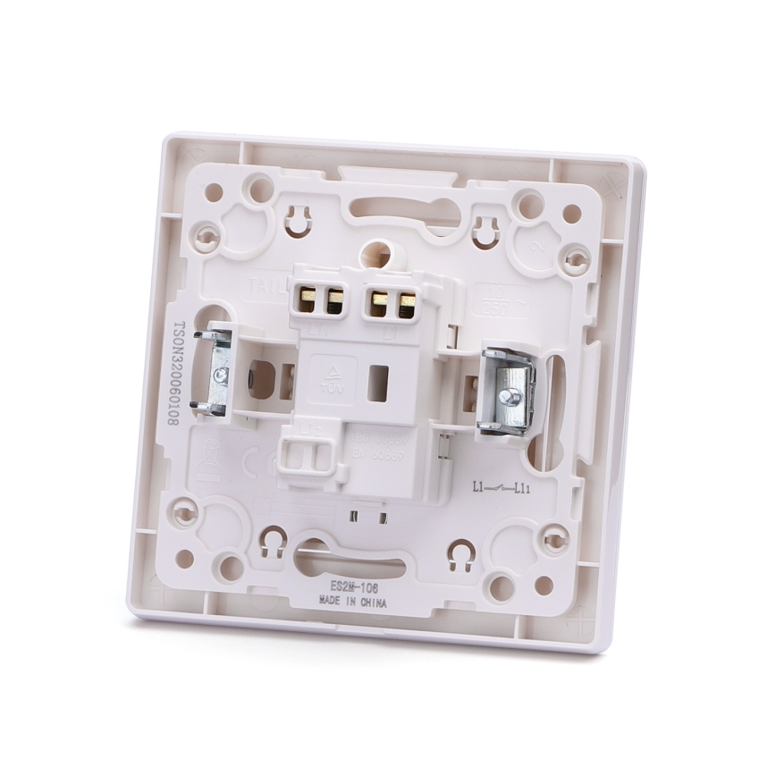 Aigostar - Interrupteur simple pour sonnette avec cadre, blanc