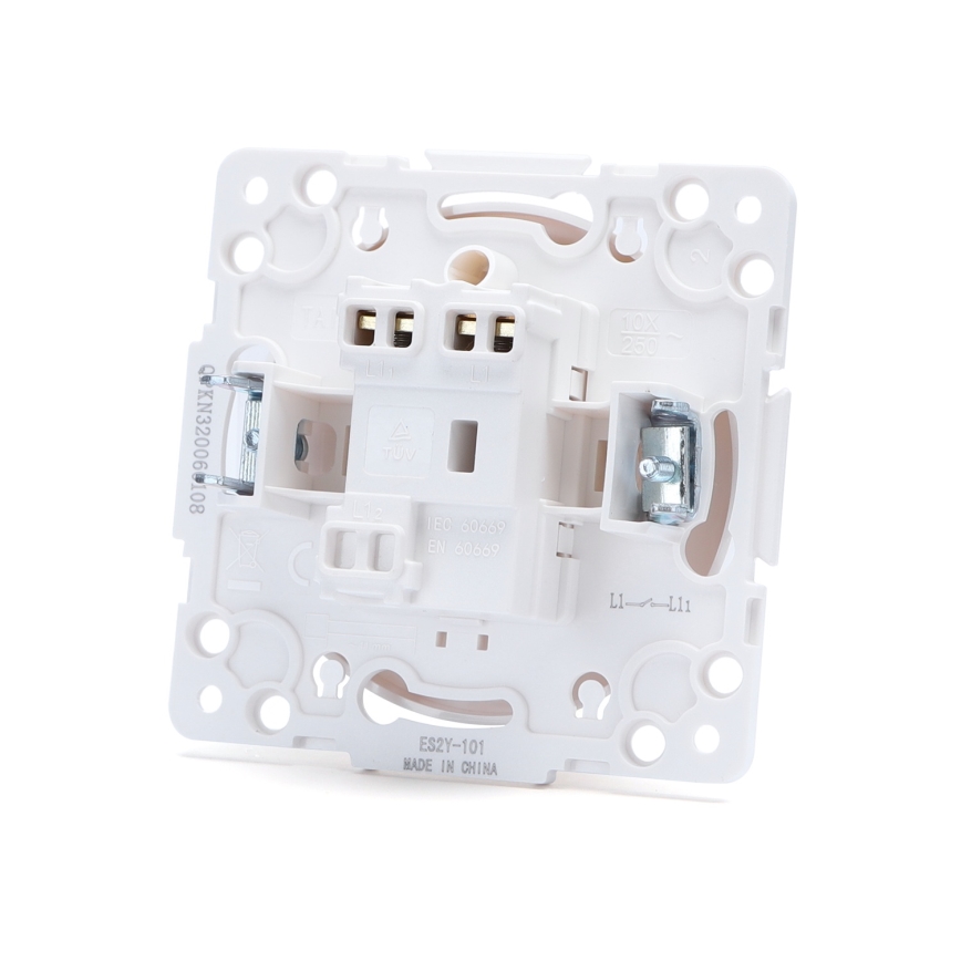 Aigostar - Interrupteur simple sans cadre n° 1 blanc