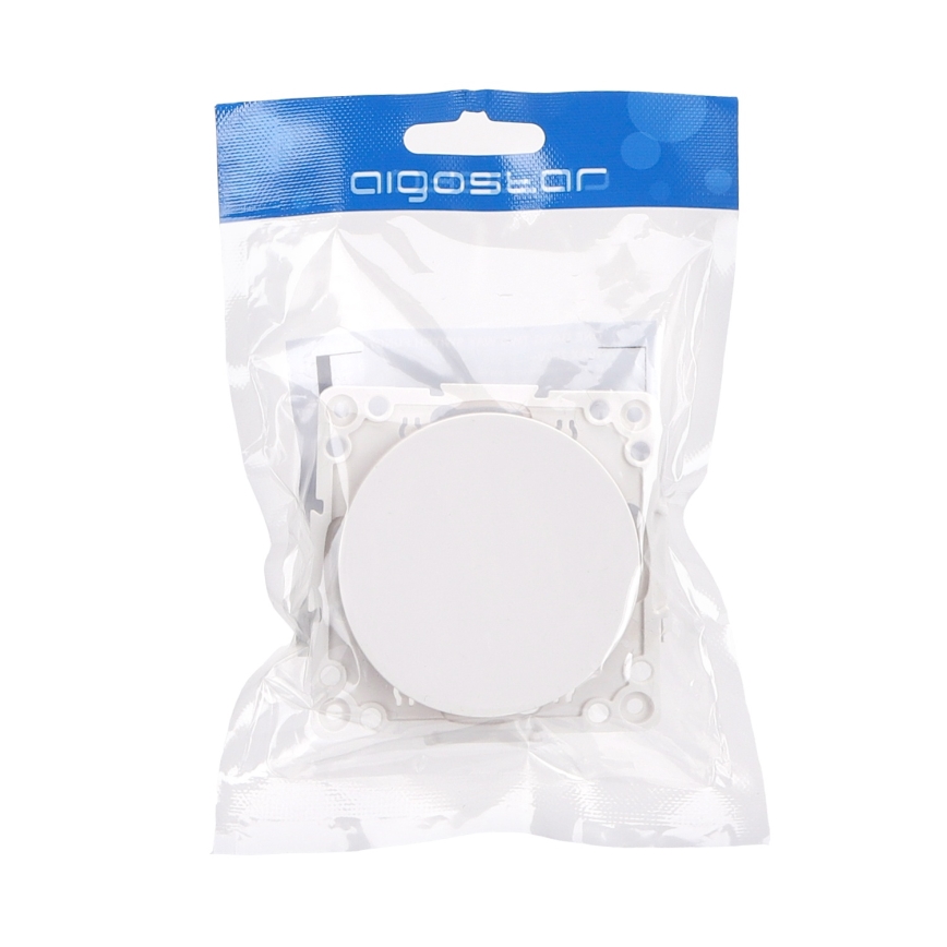 Aigostar - Interrupteur simple sans cadre n° 6 blanc