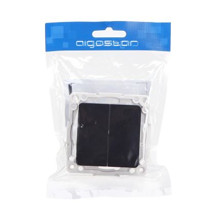 Aigostar - Interrupteur simple sans cadre n° 6 noir