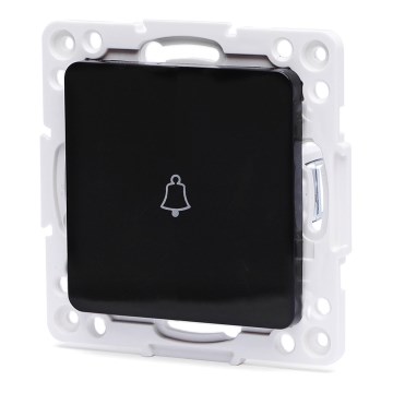 Aigostar - Interrupteur simple sans cadre pour sonnette, noir