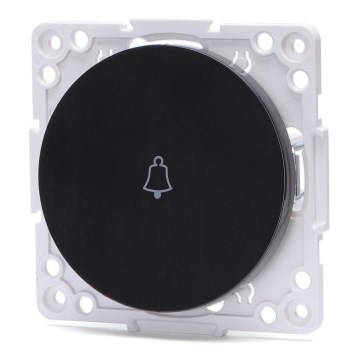 Aigostar - Interrupteur simple sans cadre pour sonnette, noir