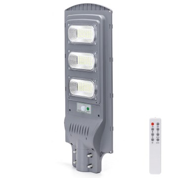 Aigostar - Lampadaire solaire avec détecteur LED/150W/3,2V 15000mAh IP65 6500K + télécommande