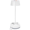 Aigostar - Lampe de bureau dimmable LED avec prises et USB LED/4,6W/230V 3000/4000/6500K blanche