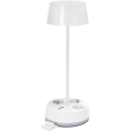 Aigostar - Lampe de bureau dimmable LED avec prises et USB LED/4,6W/230V 3000/4000/6500K blanche
