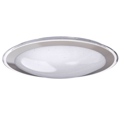 Aigostar - Lampe de plafond LED 30W/230V 2700-6500K diamètre 42,9 cm chrome + télécommande