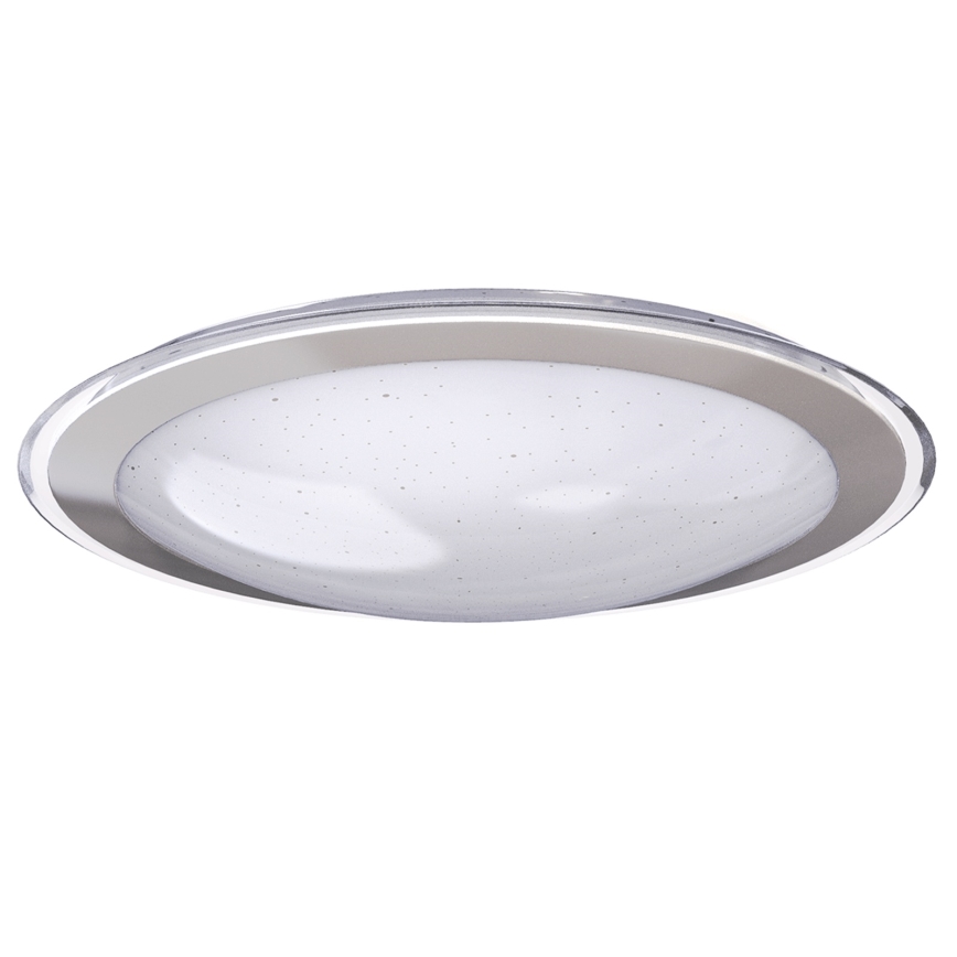 Aigostar - Lampe de plafond LED 30W/230V 2700-6500K diamètre 42,9 cm chrome + télécommande