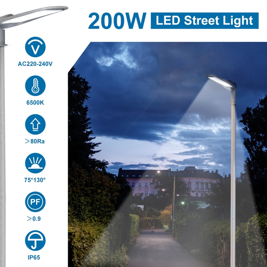 Aigostar - Lampe de rue SLIM LED/200W/230V 6500K IP65