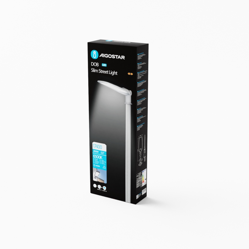 Aigostar - Lampe de rue SLIM LED/200W/230V 6500K IP65