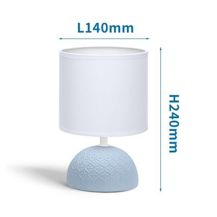 Aigostar - Lampe de table 1xE14/40W/230V bleu/blanc