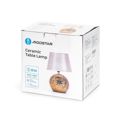 Aigostar - Lampe de table 1xE14/40W/230V doré