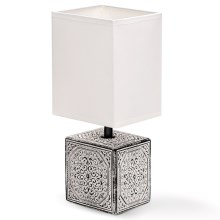 Aigostar - Lampe de table 1xE14/40W/230V gris/blanc