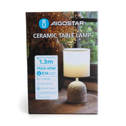 Aigostar - Lampe de table 1xE14/40W/230V