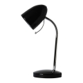 Aigostar - Lampe de table 1xE27/36W/230V noir/chrome brillant