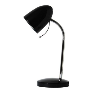 Aigostar - Lampe de table 1xE27/36W/230V noir/chrome brillant