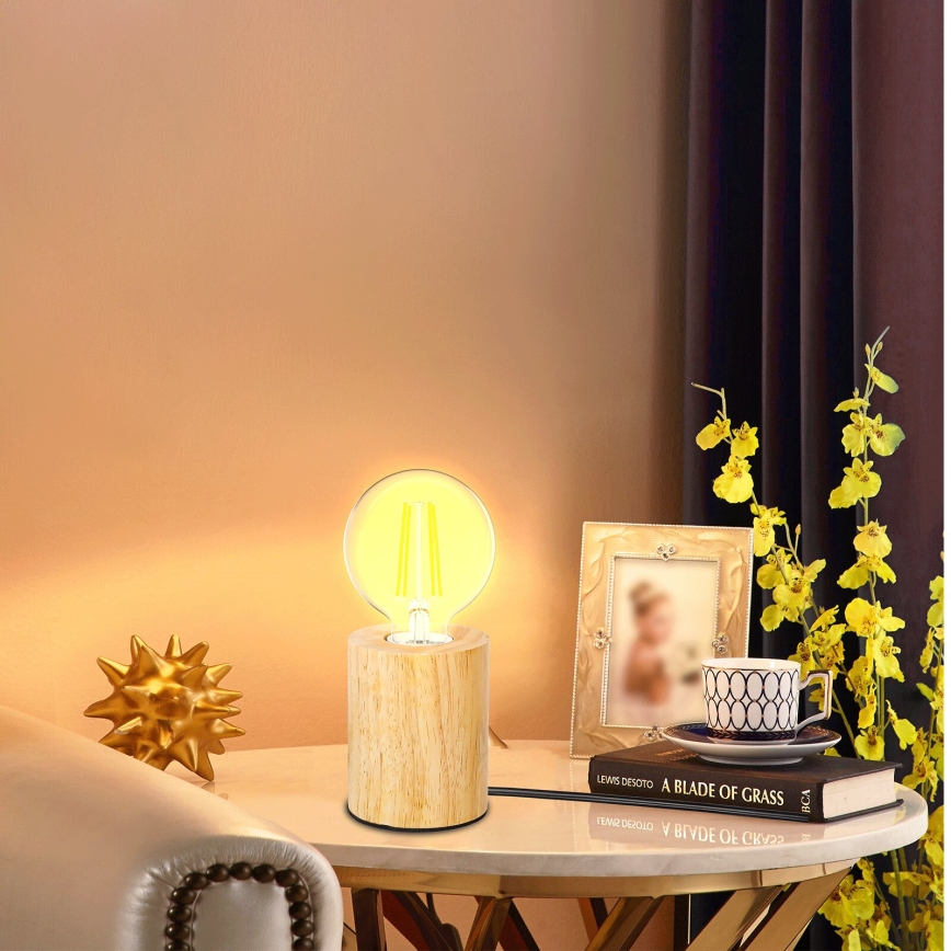 Aigostar - Lampe de table 1xE27/60W/230V beige