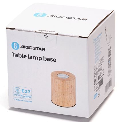 Aigostar - Lampe de table 1xE27/60W/230V beige