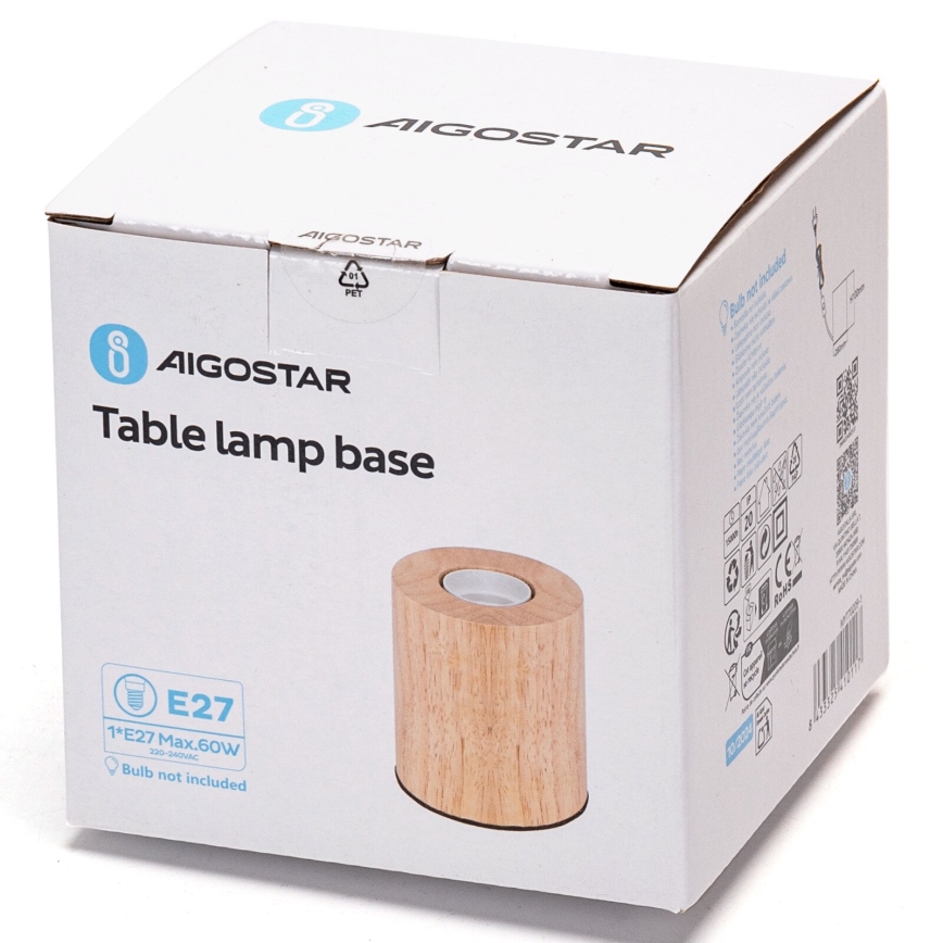 Aigostar - Lampe de table 1xE27/60W/230V beige