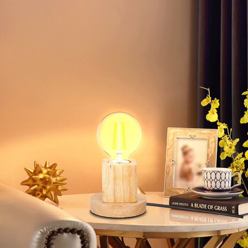 Aigostar - Lampe de table 1xE27/60W/230V beige