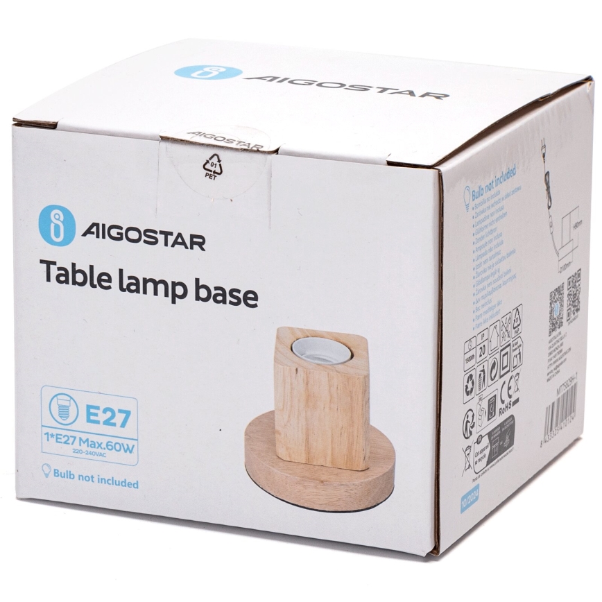 Aigostar - Lampe de table 1xE27/60W/230V beige