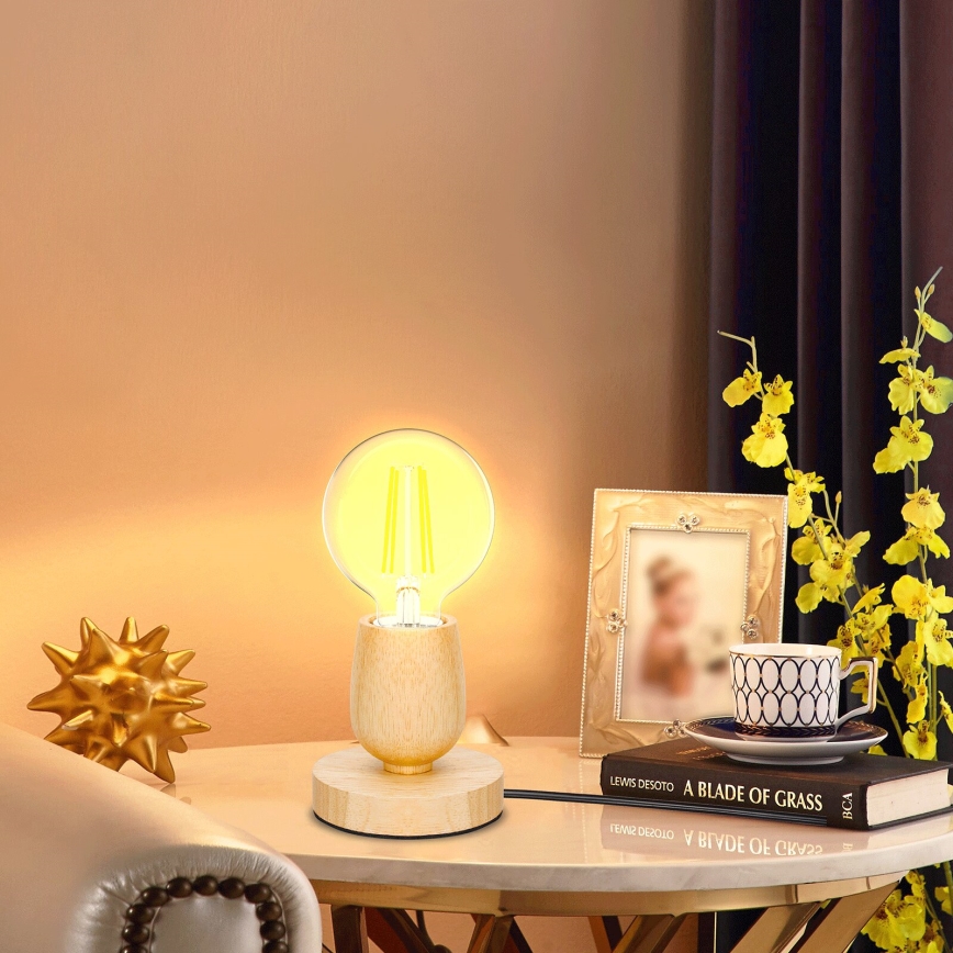 Aigostar - Lampe de table 1xE27/60W/230V beige