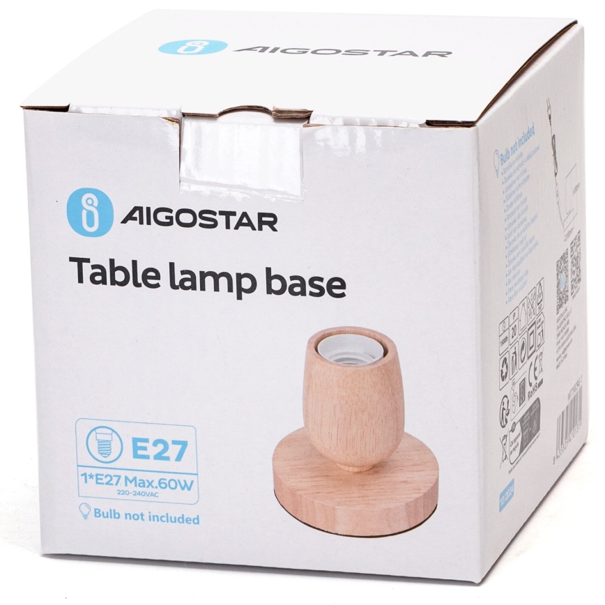 Aigostar - Lampe de table 1xE27/60W/230V beige