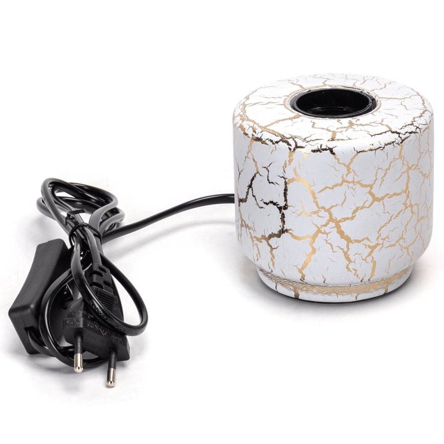 Aigostar - Lampe de table 1xE27/60W/230V blanc/doré