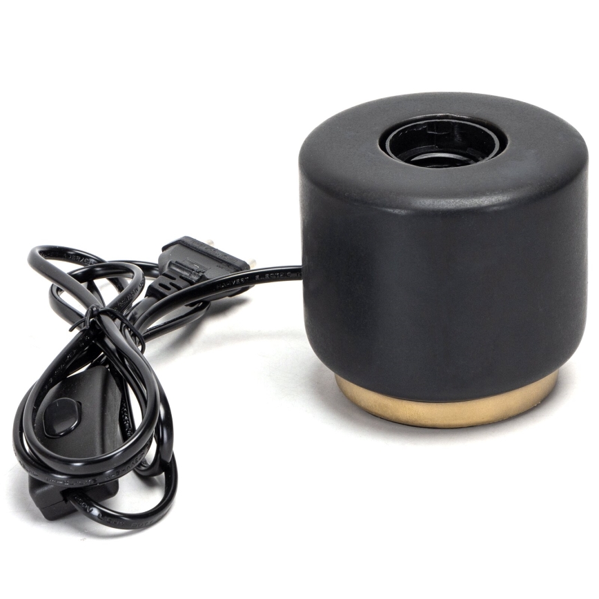 Aigostar - Lampe de table 1xE27/60W/230V noir
