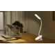 Aigostar - Lampe de table à intensité variable rechargeable avec pince LED/2,5W/5V blanc