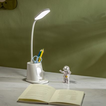 Aigostar - Lampe de table à intensité variable rechargeable LED/2,8W/5V 1800mAh 3000/5000K blanc