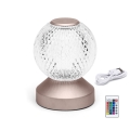 Aigostar- Lampe de table à intensité variable rechargeable RGB LED/1W/5V 1800mAh 13,5cm + Télécommande