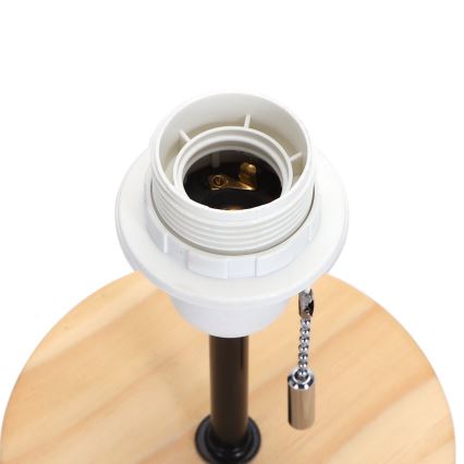 Aigostar - Lampe de table avec port USB 1xE27/40W/230V noir/crème