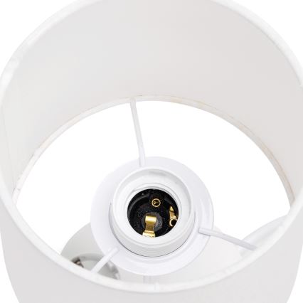 Aigostar - Lampe de table avec prises intégrées 1xE27/60W/230V blanche