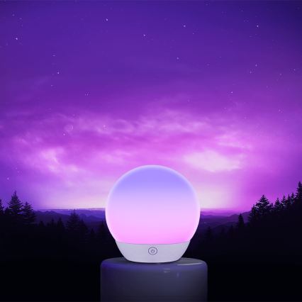 Aigostar - Lampe de table LED RGBW dimmable, 5,5 W / 5 V, Wi‑Fi + télécommande