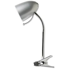 Aigostar -  Lampe de table pince 1xE27/11W/230V argent/chrome