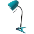 Aigostar -  Lampe de table pince 1xE27/36W/230V bleu/chrome