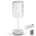 Aigostar - Lampe de table RGB à intensité variable rechargeable LED/1W/5V 1800mAh 26 cm + Télécommande