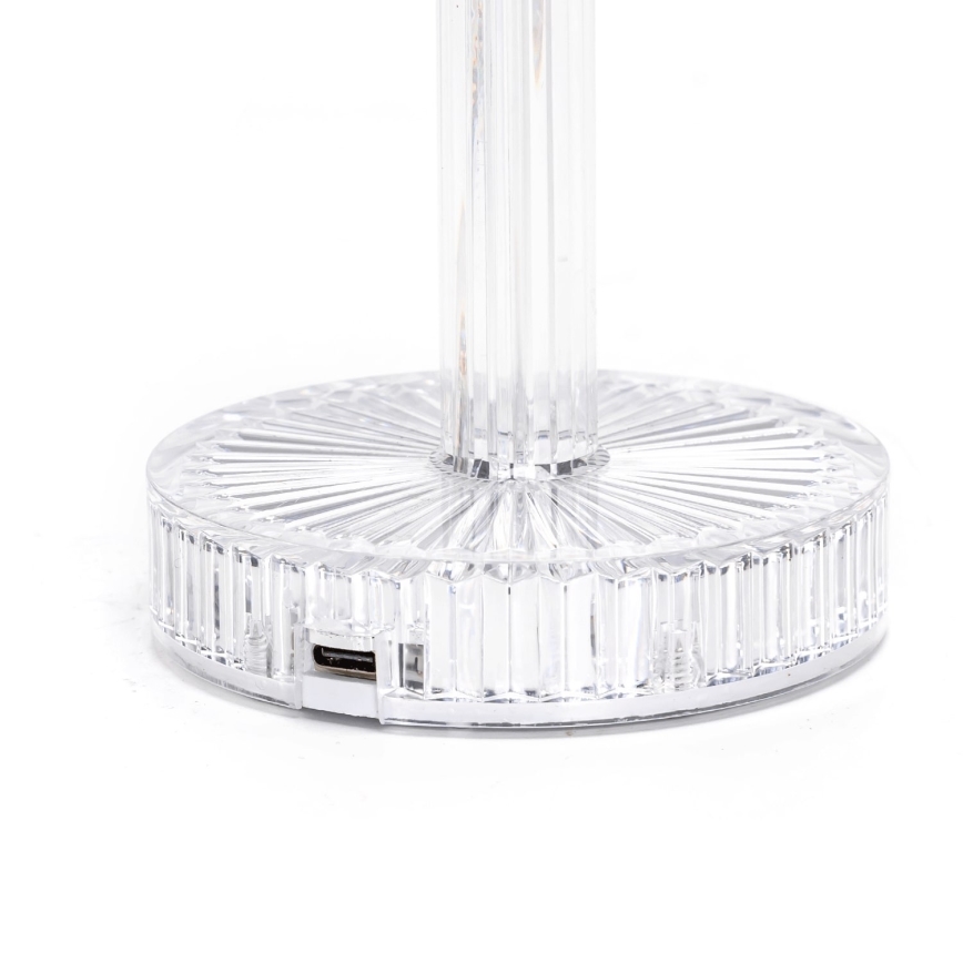 Aigostar - Lampe de table RGB à intensité variable rechargeable LED/1W/5V 1800mAh 26 cm + Télécommande
