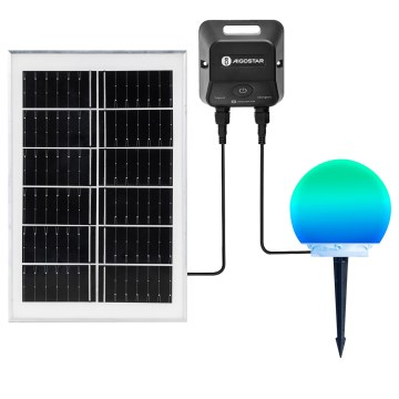 Aigostar - Lampe d'extérieur LED RGB dimmable MESH LED/20W/3,7V 4000mAh 2700-6500K IP65 Ø 15 cm