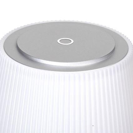 Aigostar - Lampe de table variable à intensité variable pour l'extérieur LED/4W/5V 3600mAh blanc/chrome mat IP54