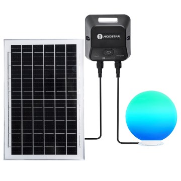 Aigostar - Lampe LED d'extérieur RGBW dimmable MESH LED/35W/3,7V 4000mAh 2700-6500K IP65 Ø 30 cm + télécommande