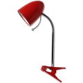 Aigostar - Lampe pince de table 1xE27/36W/230V rouge/chromé
