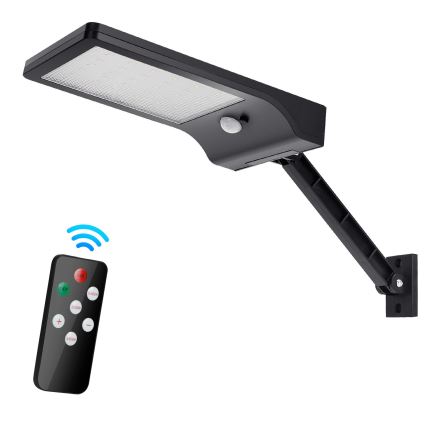 Aigostar - Lampe solaire à intensité variable avec détecteur LED/2,3W/5,5V IP65 1800 mAh + Télécommande