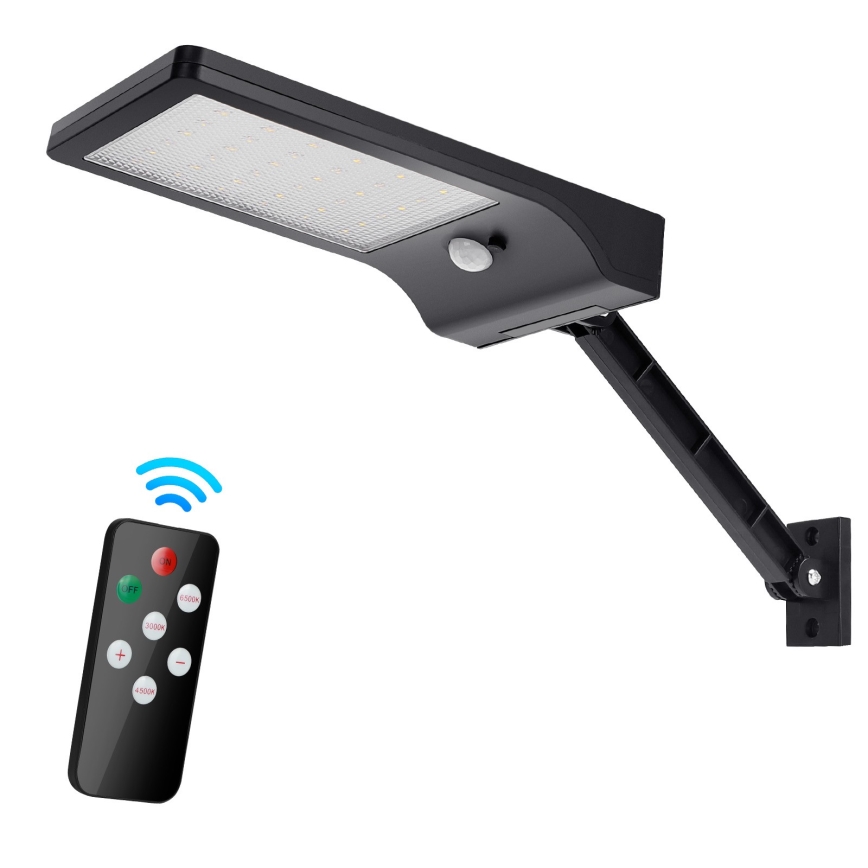 Aigostar - Lampe solaire à intensité variable avec détecteur LED/2,3W/5,5V IP65 1800 mAh + Télécommande