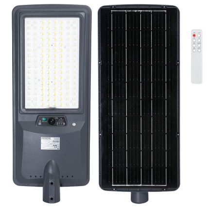 Aigostar - Lampadaire solaire LED avec capteur LED/300W/3,2V 3600mAh + télécommande