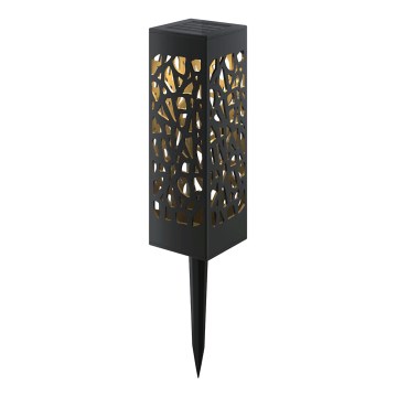 Aigostar - Lampe solaire LED/0,006W/1,2V 100 mAh 28,5 cm noire 3000K IP44