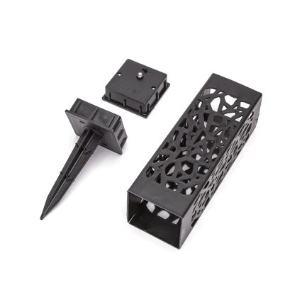 Aigostar - Lampe solaire LED/0,006W/1,2V 100 mAh 28,5 cm noire 3000K IP44