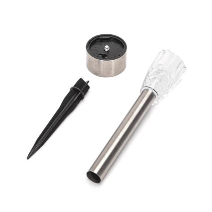 Aigostar - Lampe solaire LED/0,006W/1,2V 40 mAh 29,7 cm chrome mat 6500K IP44