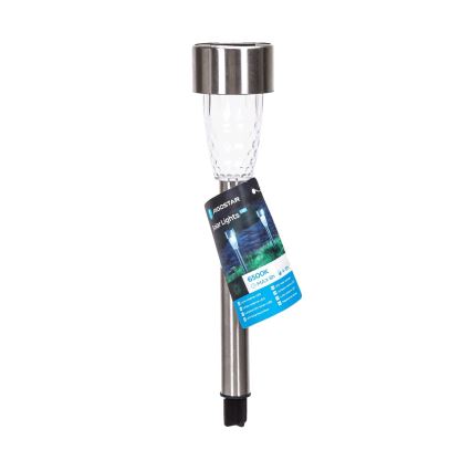 Aigostar - Lampe solaire LED/0,006W/1,2V 40 mAh 29,7 cm chrome mat 6500K IP44