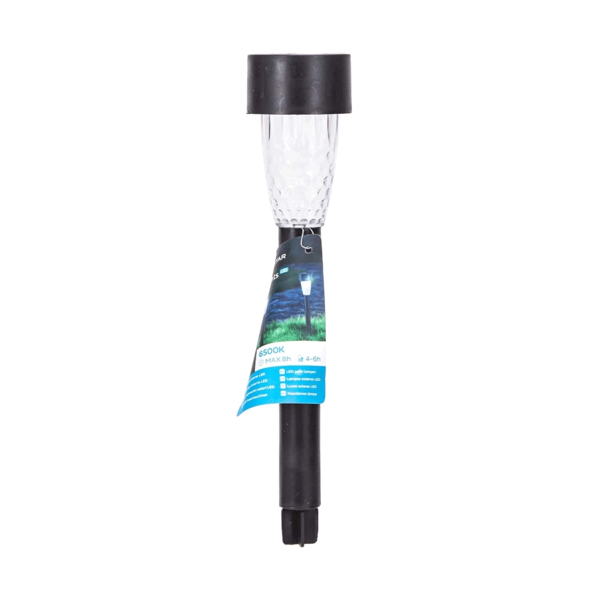 Aigostar - Lampe solaire LED/0,006W/1,2V 40 mAh 29,7 cm noir 6500K IP44